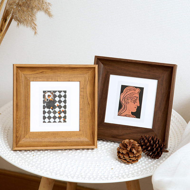 Resin Art Stand - إطار صور مربع متعدد الألوان بمقاسات