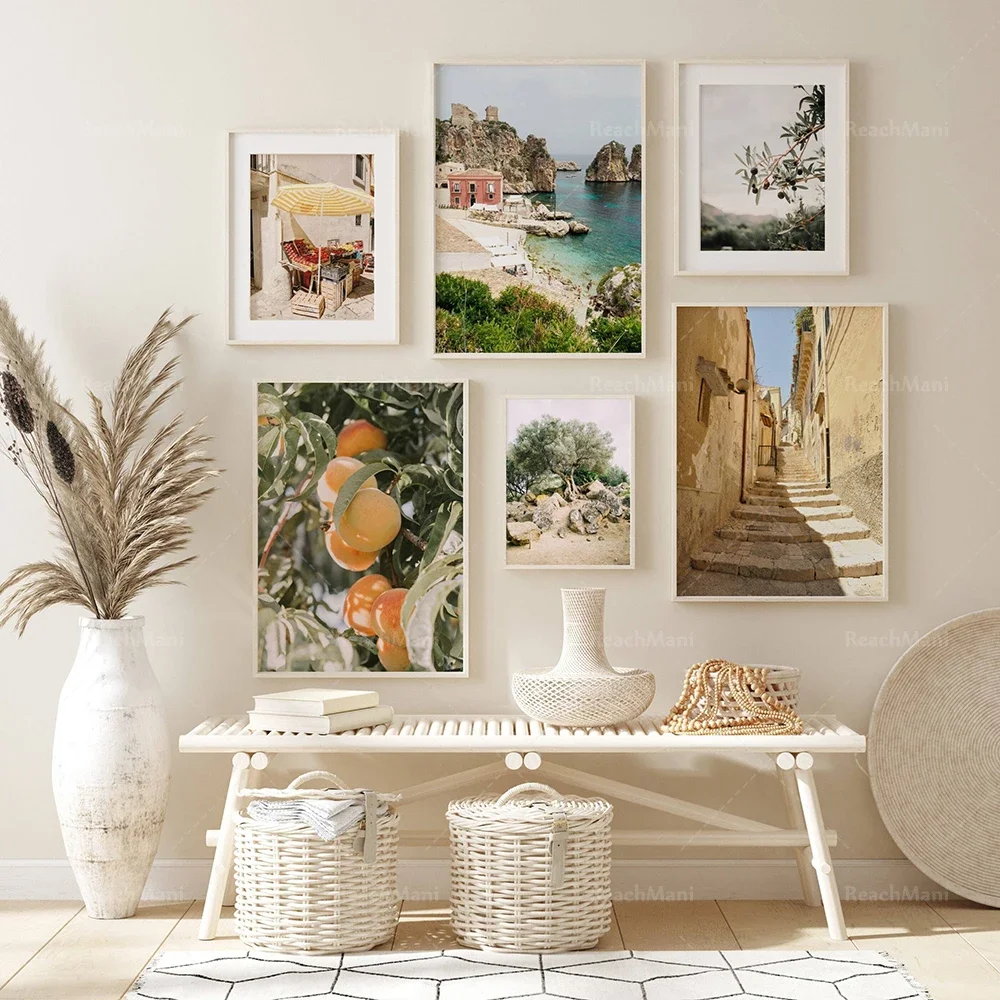 Resin Art Wall - لوحة فنية جدارية لمناظر مدينة صقلية