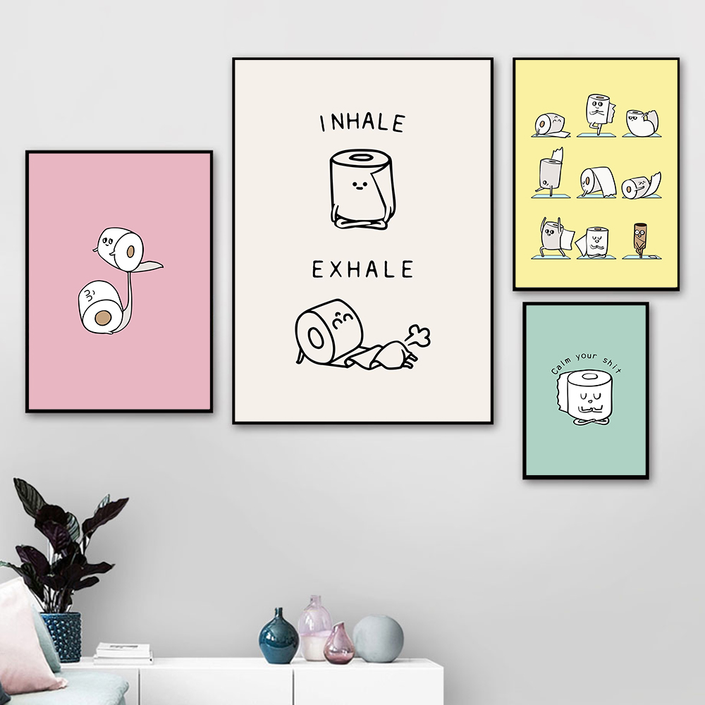 Resin Art Quote - ورق حائط بتصميم ورق التواليت مع