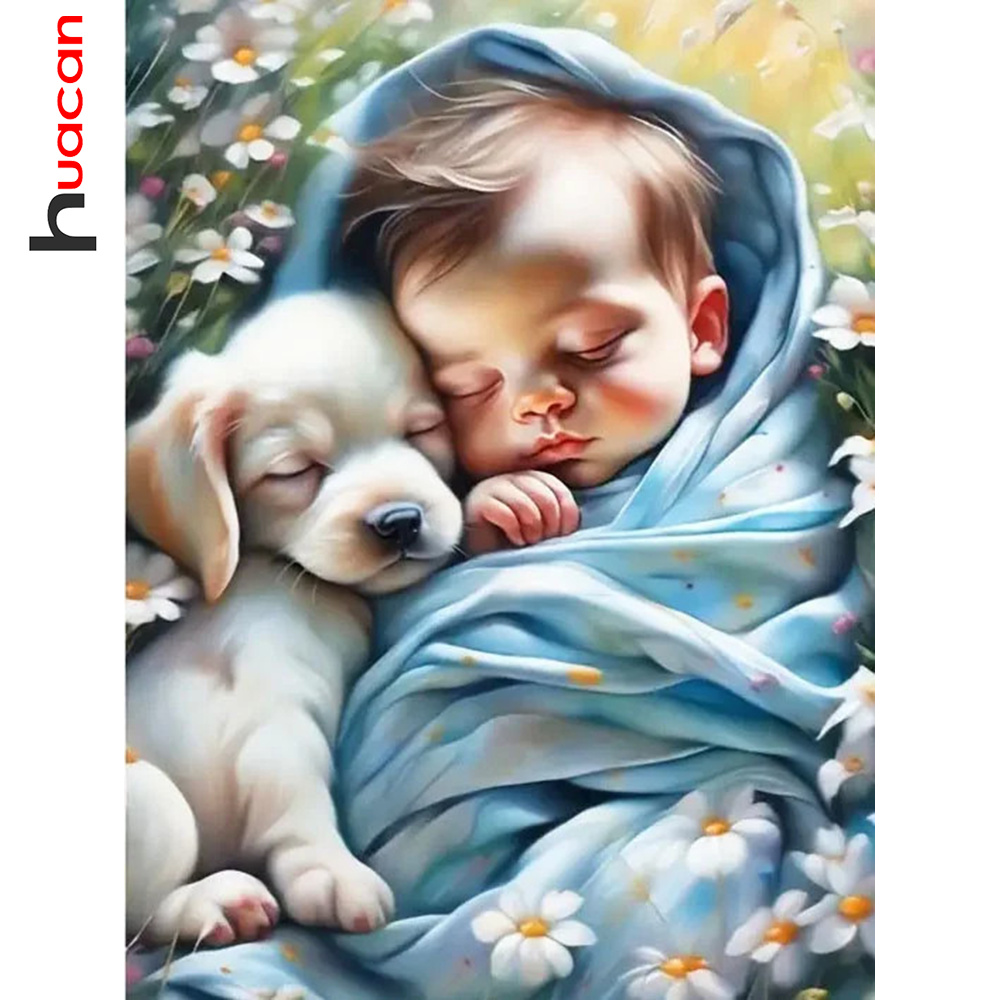 Resin Art Baby - لوحة ماسية ذاتية الصنع لديكور المنزل