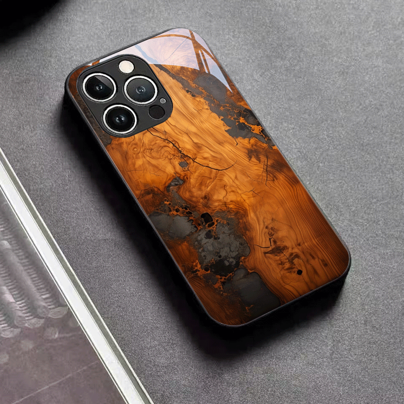 Resin Art Pro - جراب هاتف زجاجي بتصميم فني من