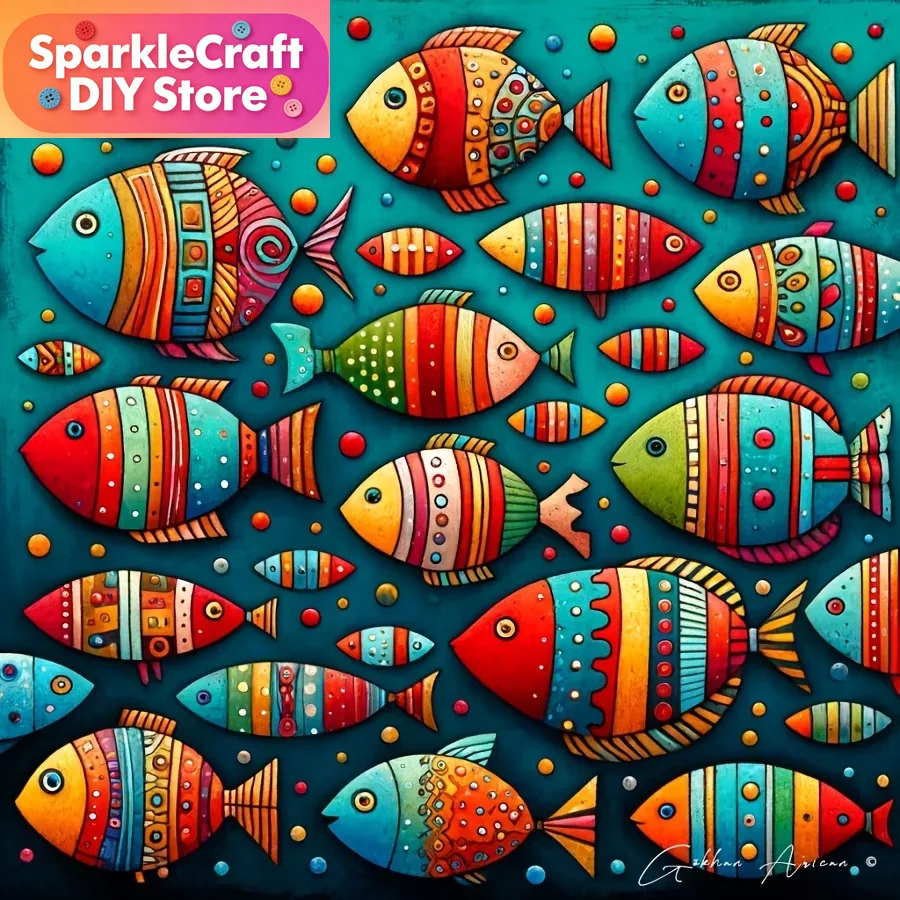 Resin Art Wall - مجموعة رسم بالألماس خماسية الأبعاد بتصميم