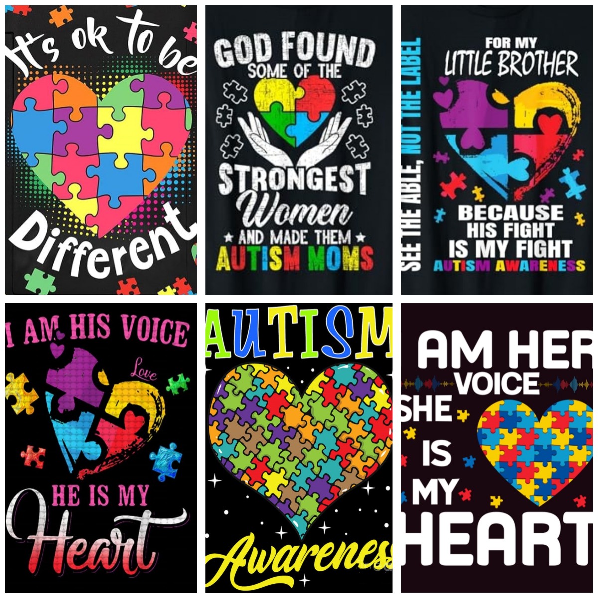 Resin Art Quote - ملصقات للتوعية بالتوحد لوحة ماسية خماسية