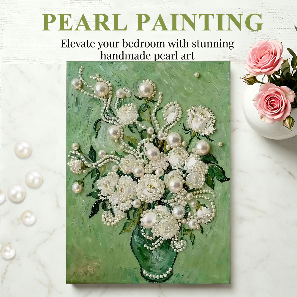 Resin Art For Rose - مجموعة هواكان للرسم باللؤلؤ للكبار والمبتدئين،