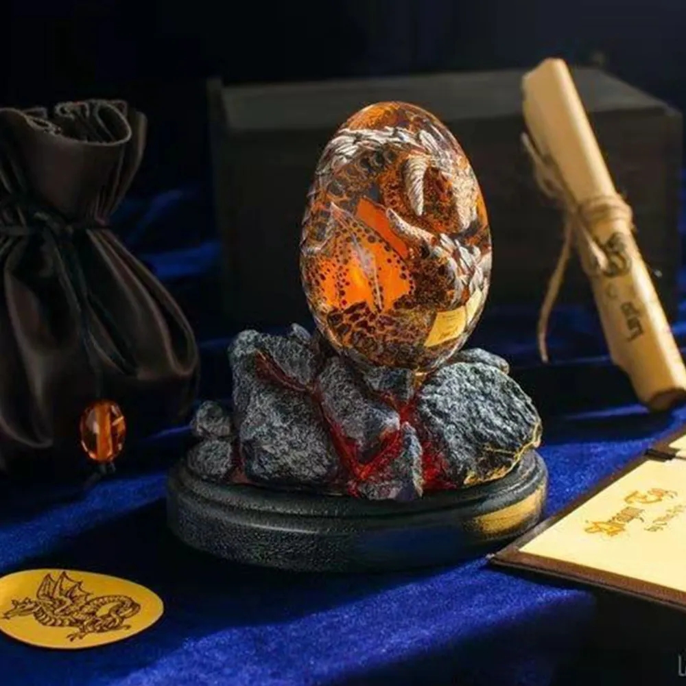 تمثال بيضة التنين الحمم مع قاع - مراجعة Resin Art Stand وسعره
