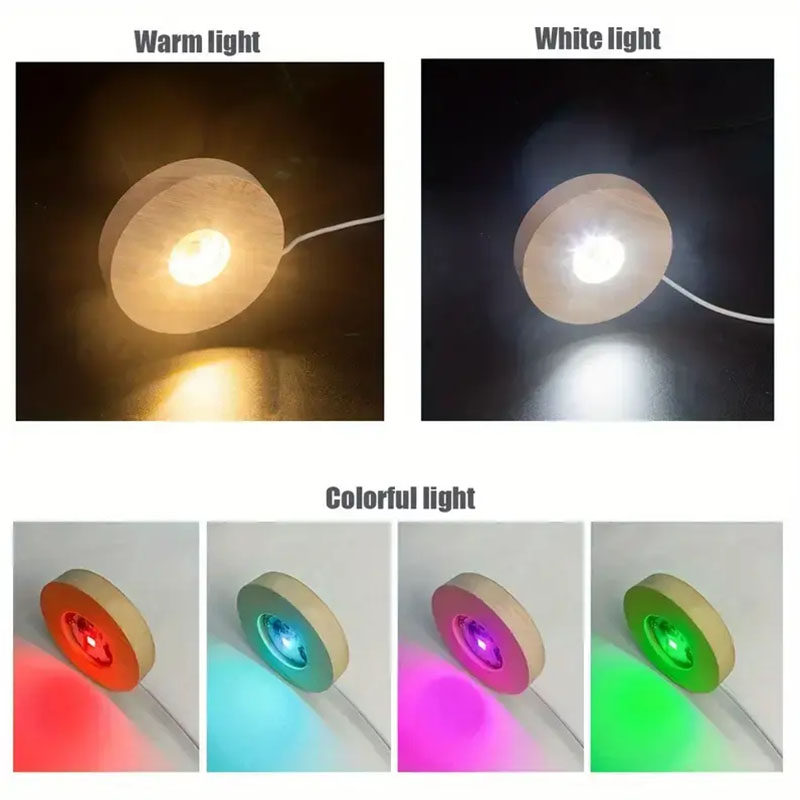الخشب جولة LED ليلة مزهرية مضي - مراجعة Resin Art Stand وسعره