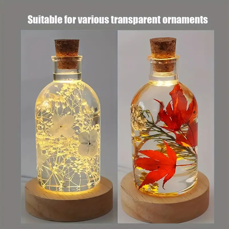 الخشب جولة LED ليلة مزهرية مضي - مراجعة Resin Art Stand وسعره
