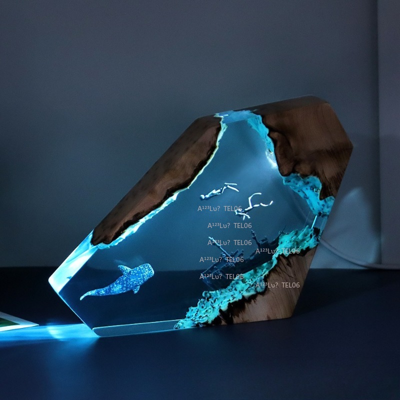 مصباح ليلي من الخشب والراتنج ب - مراجعة Resin Art And Wood وسعره
