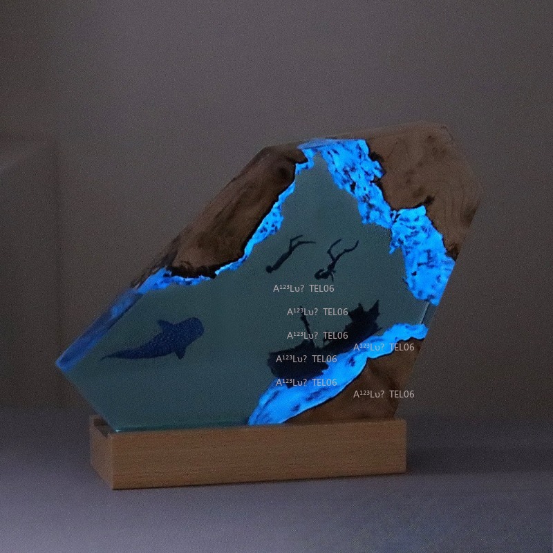 مصباح ليلي من الخشب والراتنج ب - مراجعة Resin Art And Wood وسعره