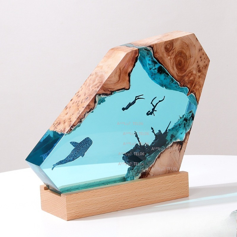مصباح ليلي من الخشب والراتنج ب - مراجعة Resin Art And Wood وسعره