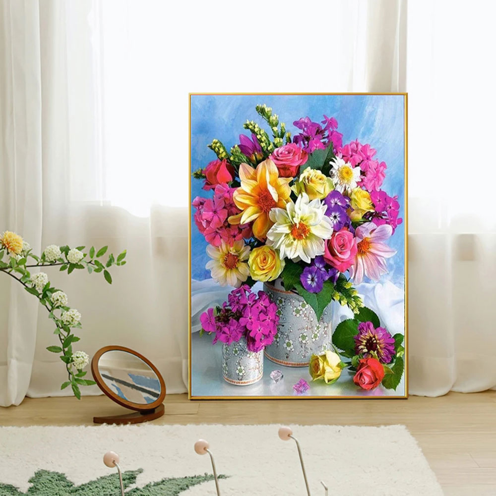 لوحة فسيفساء ماسية كاملة بتصمي - مراجعة Resin Art Flower وسعره