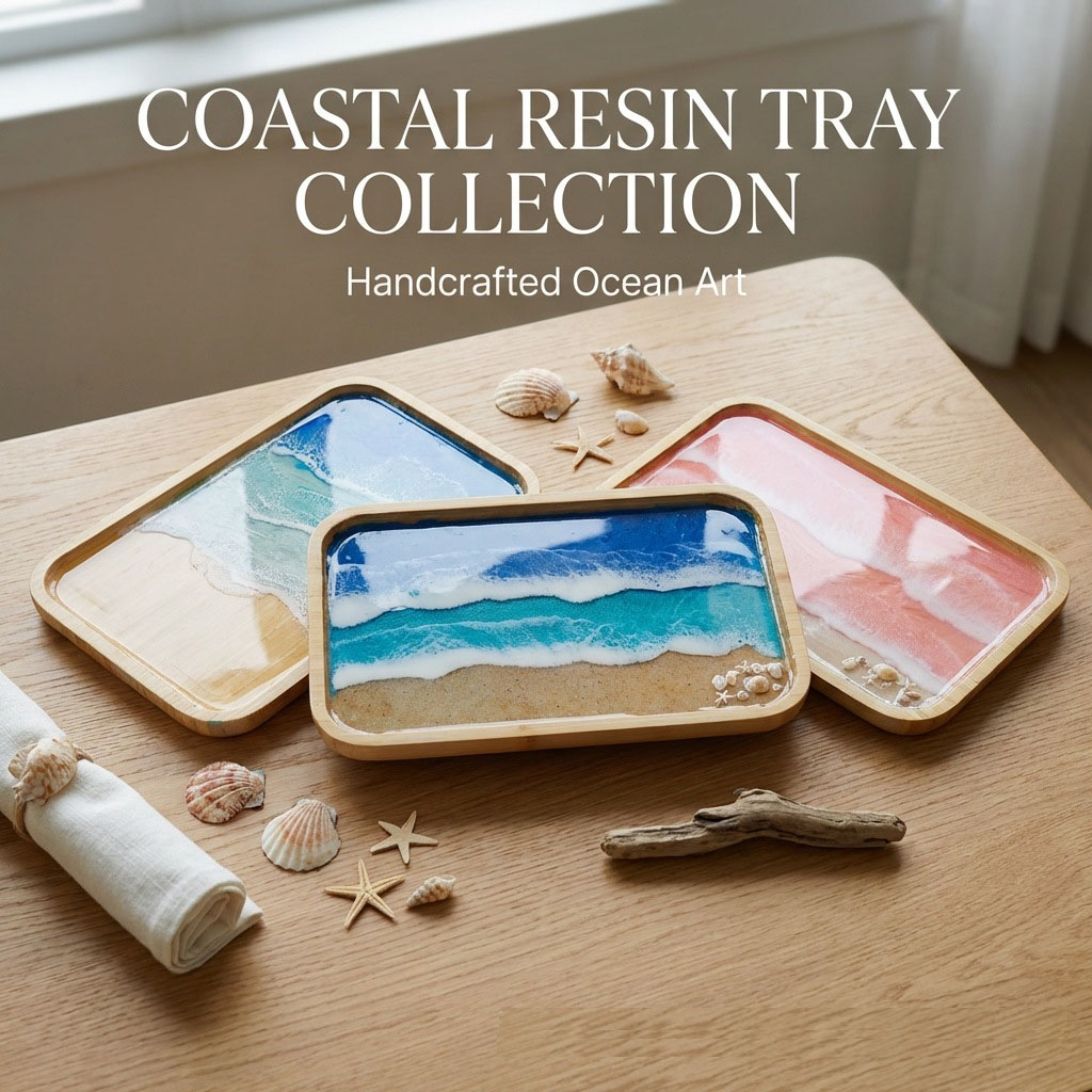 صينية ديكور خشبية من راتنج الإ - مراجعة Resin Art And Wood وسعره